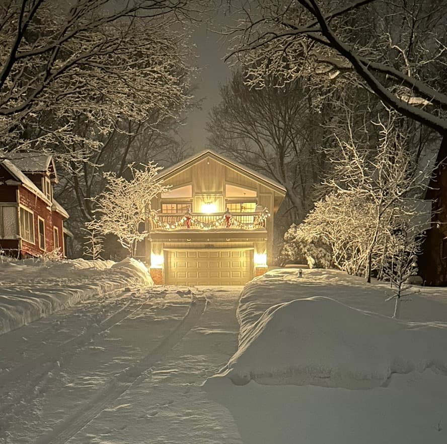 Front of house — winter